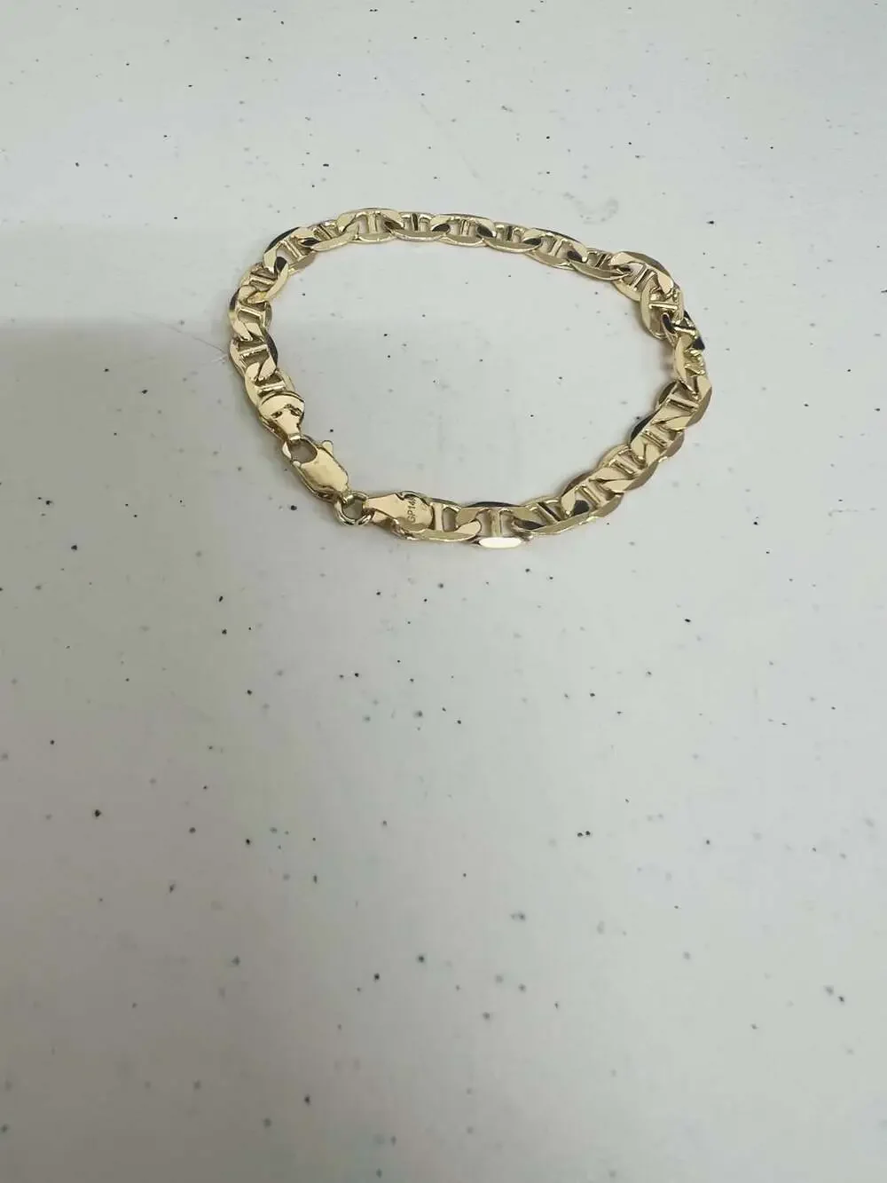 Mariner Link Chain Bracelet 14K Gold Plated Yellow Gold Jewelry